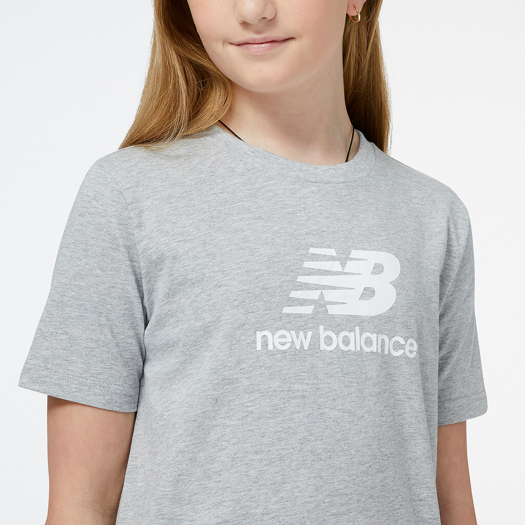 New Balance - Y Essentials Stacked Logo T-Shirt - athletic grey