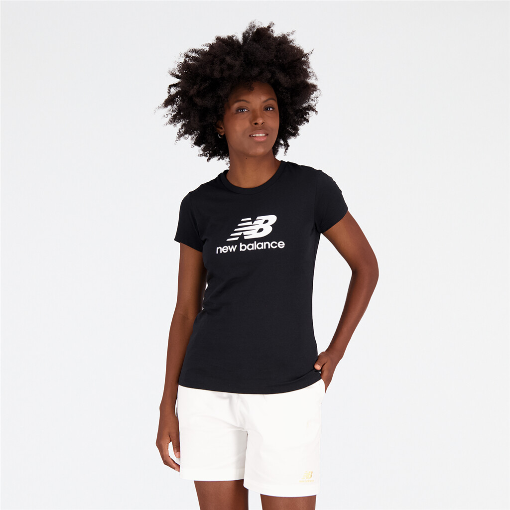 New Balance - W Essentials Stacked Logo T-Shirt - black