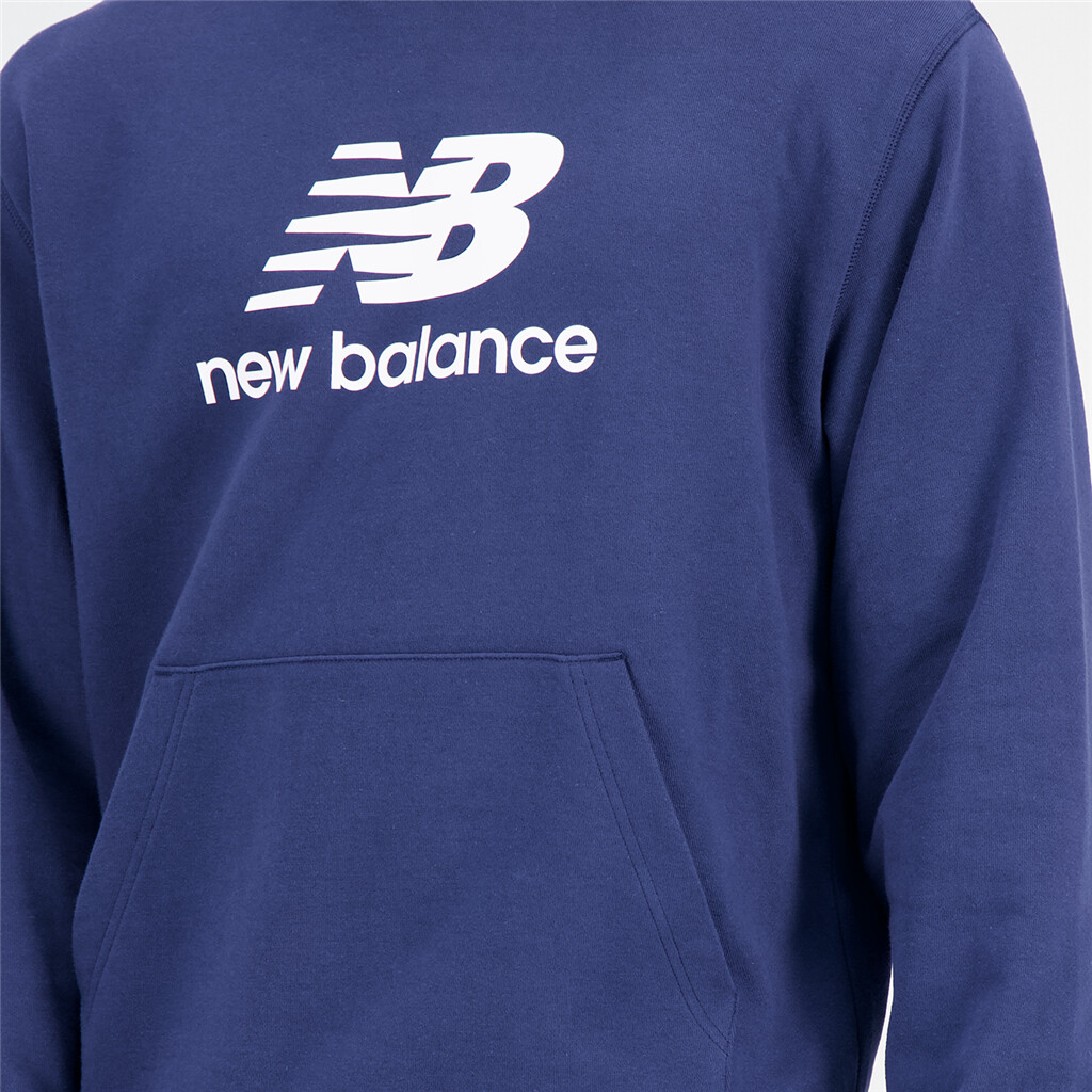 New Balance - Essentials Stacked Logo Hoodie - nb navy