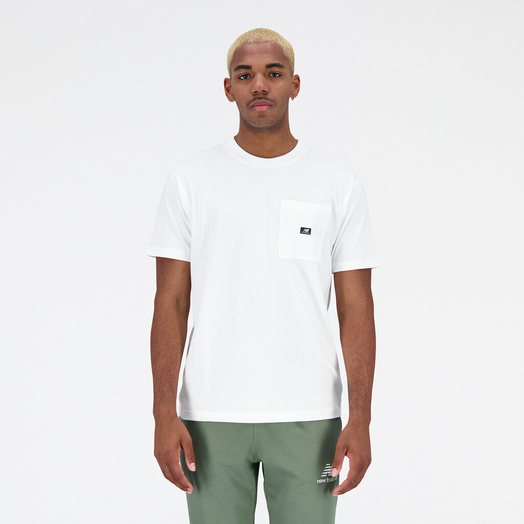 New Balance - Essentials Reimagined Pocket T-Shirt - white