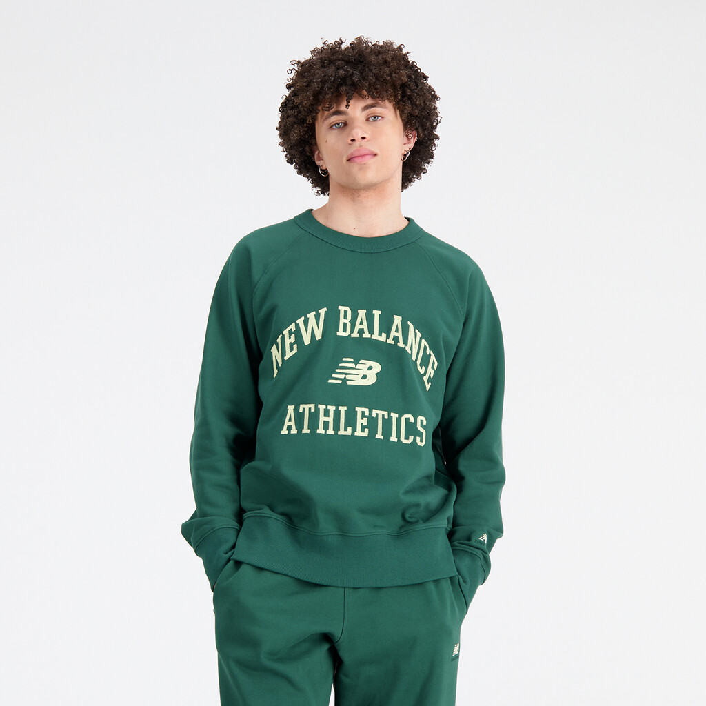 New Balance - Athletics Varsity Fleece Crewneck - nightwatch green