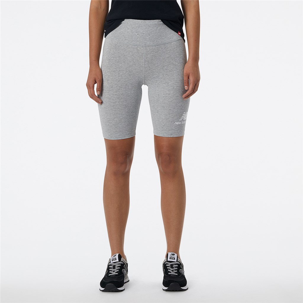 New Balance - W NB Essentials Stacked Fitted Short - athletic grey