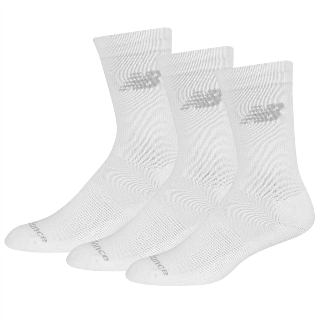New Balance - NB PF Cotton Cushioned Crew Socks 3 Pair - white