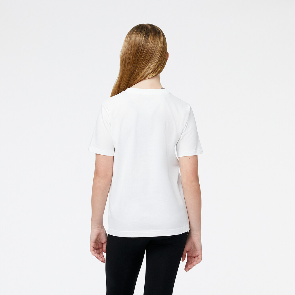 New Balance - Y Essentials Stacked Logo T-Shirt - white
