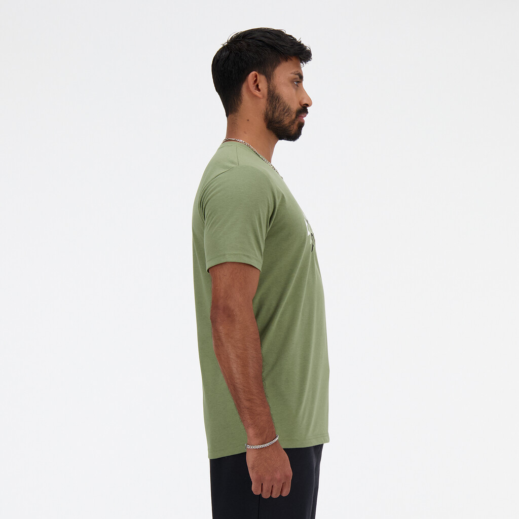 New Balance - New Balance Heathertech Graphic T-Shirt - dark olivine