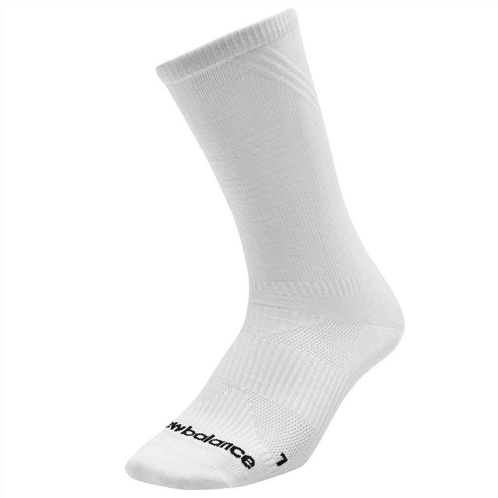 New Balance - Run Foundation Flat Knit Crew Sock 1 Pair - white