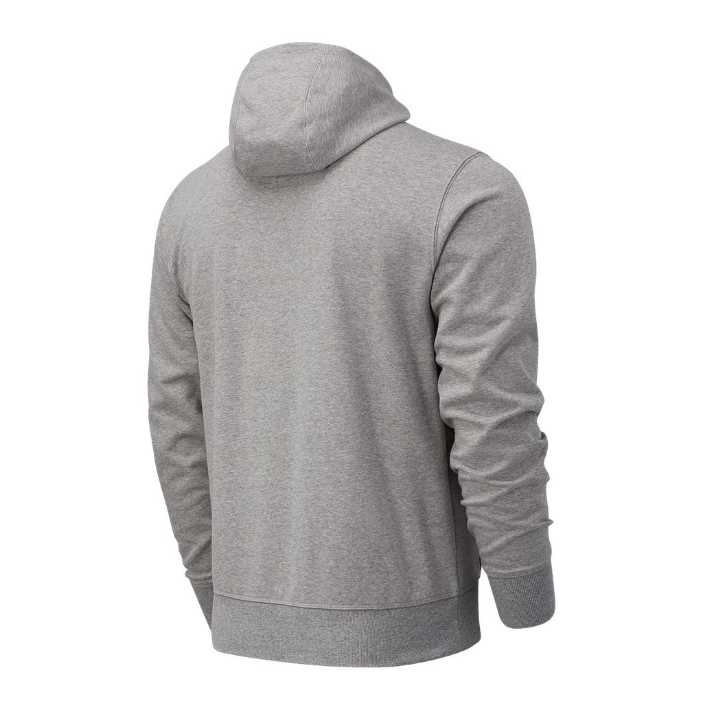 New Balance - Essentials Stacked Full Zip Hoodie - athletic grey