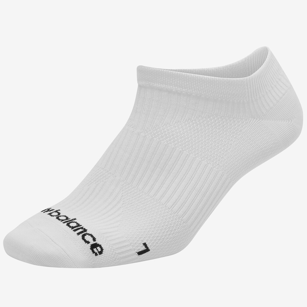 New Balance - NB Run Foundation Flat Knit No Show Sock 1 Pair - white