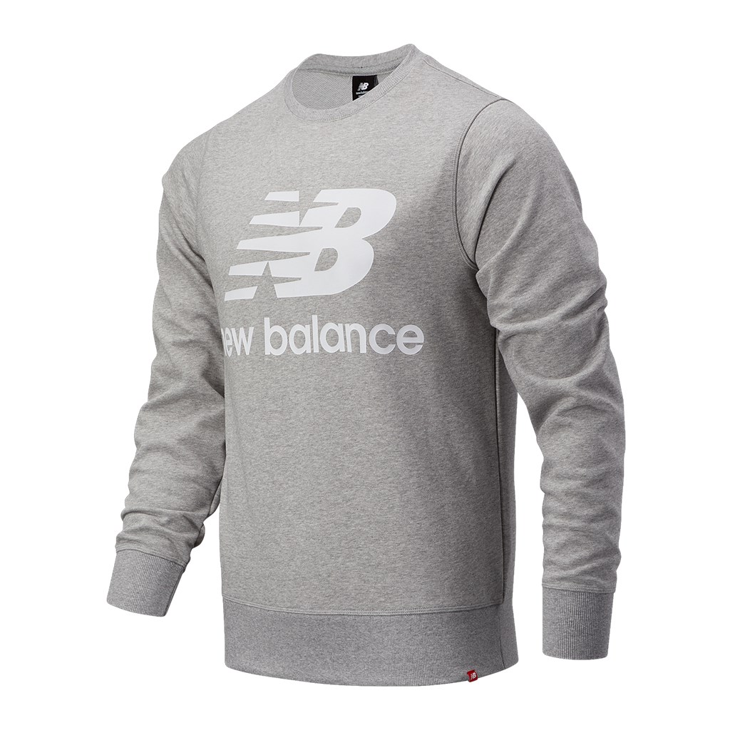 New Balance - Essentials Stacked Logo Crew - athletic grey
