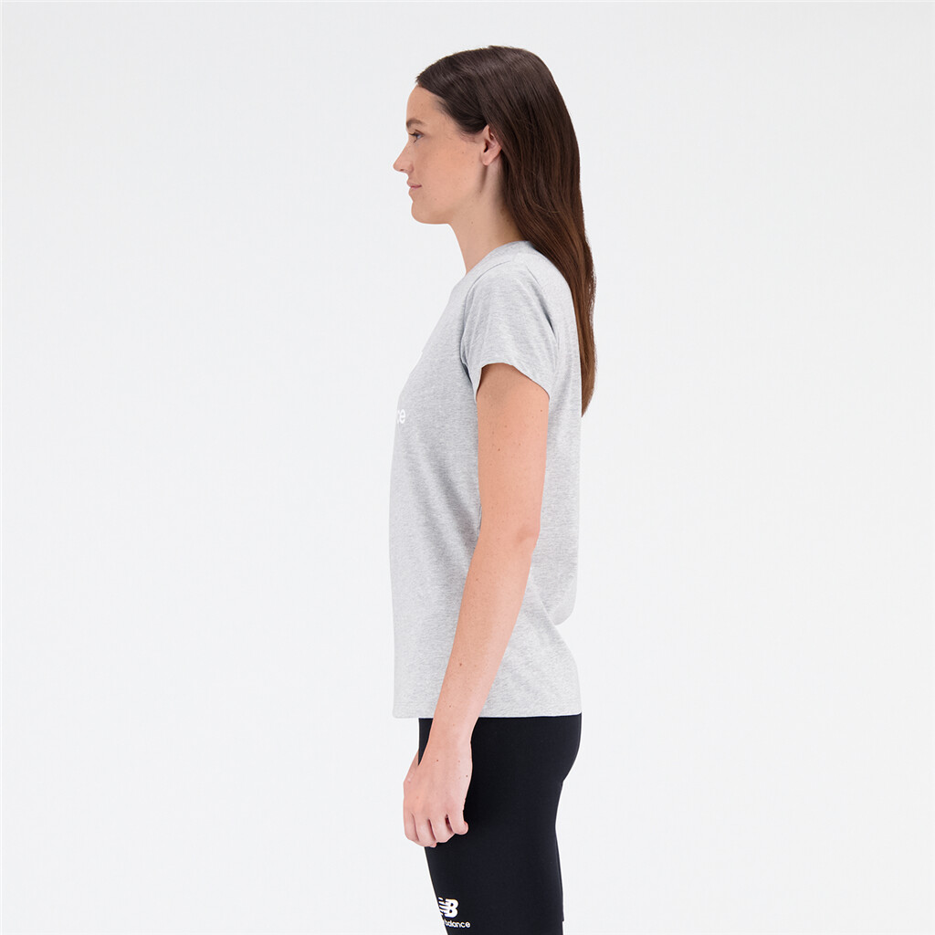 New Balance - W Essentials Stacked Logo T-Shirt - athletic grey