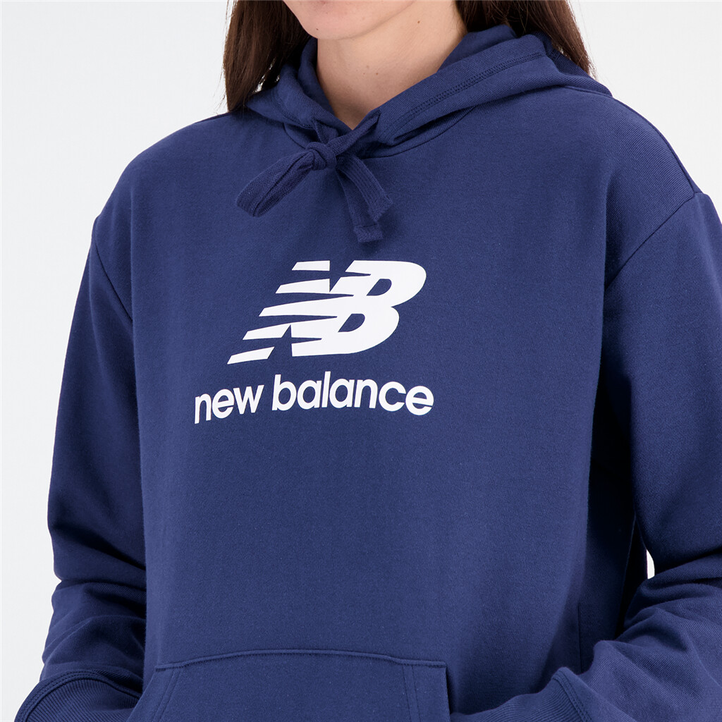 New Balance - W Essentials Stacked Logo Hoodie - nb navy