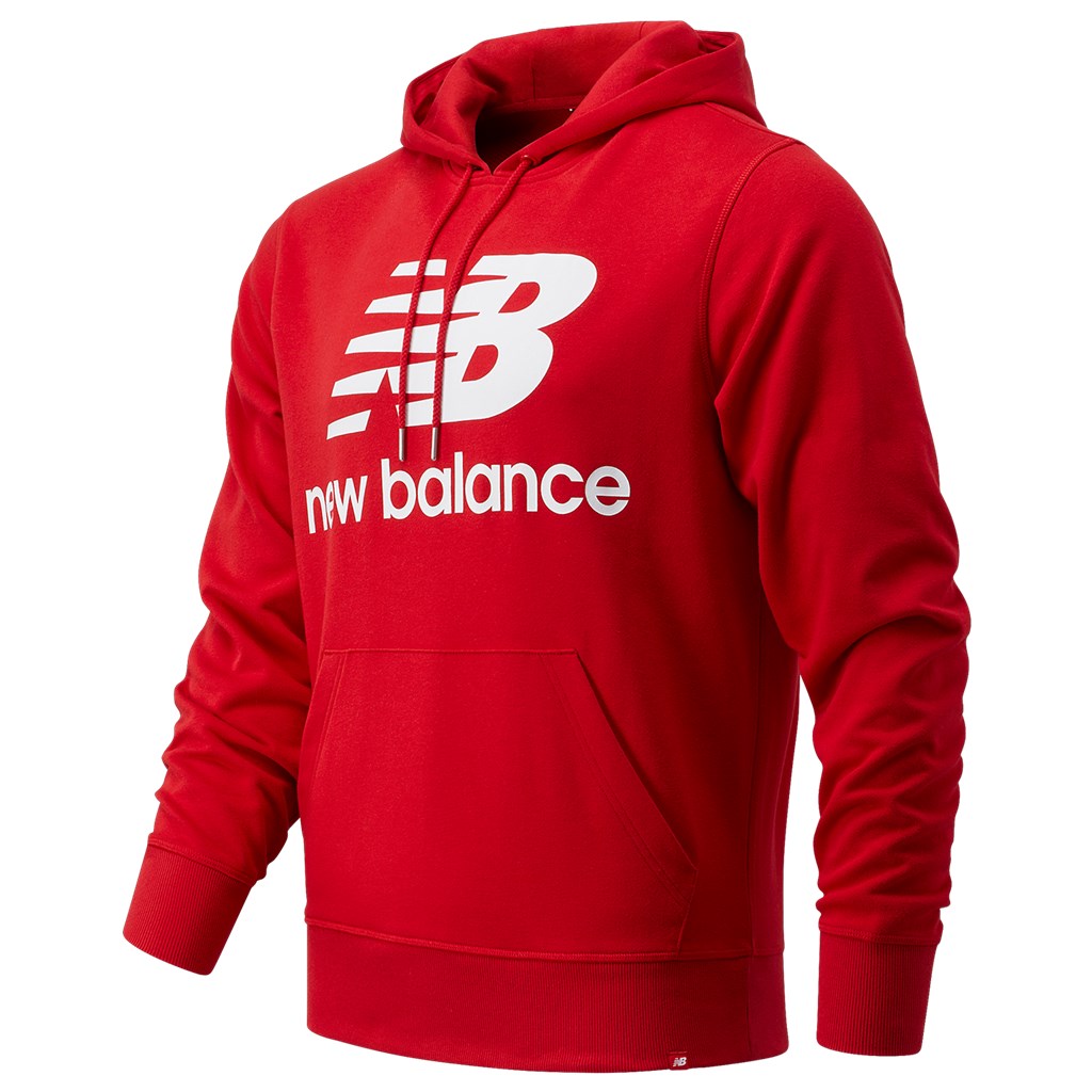 New Balance - Essentials Stacked Logo PO Hoodie - team red (REP)