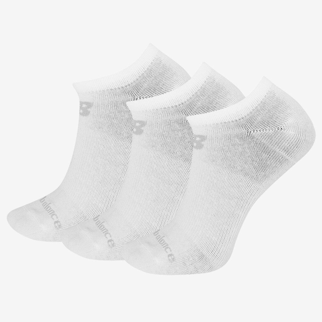 New Balance - NB PF Cotton Flat Knit No Show Socks 3 Pair - white