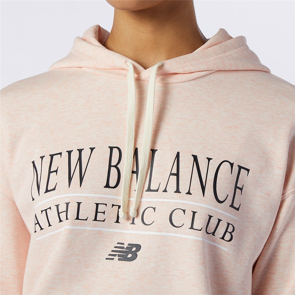 New Balance - W NB Essentials Athletic Club Hoodie - oyster pink heather