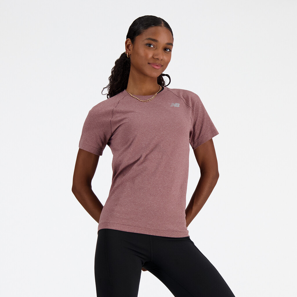 New Balance - W Seamless T-Shirt - licorice heather