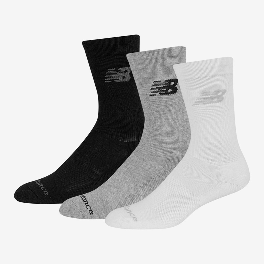 New Balance - NB PF Cotton Cushioned Crew Socks 3 Pair - white multi