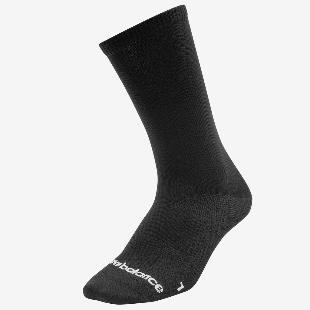 New Balance - Run Foundation Flat Knit Crew Sock 1 Pair - black