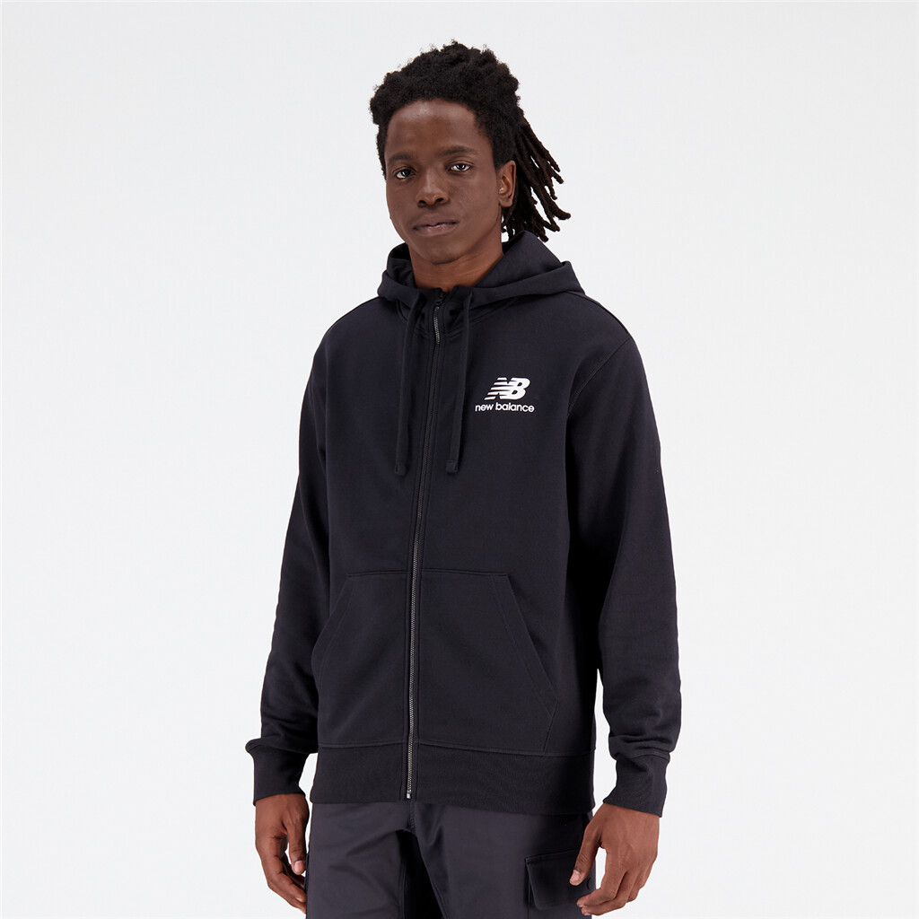 New Balance - Essentials Stacked Logo Jacket - black