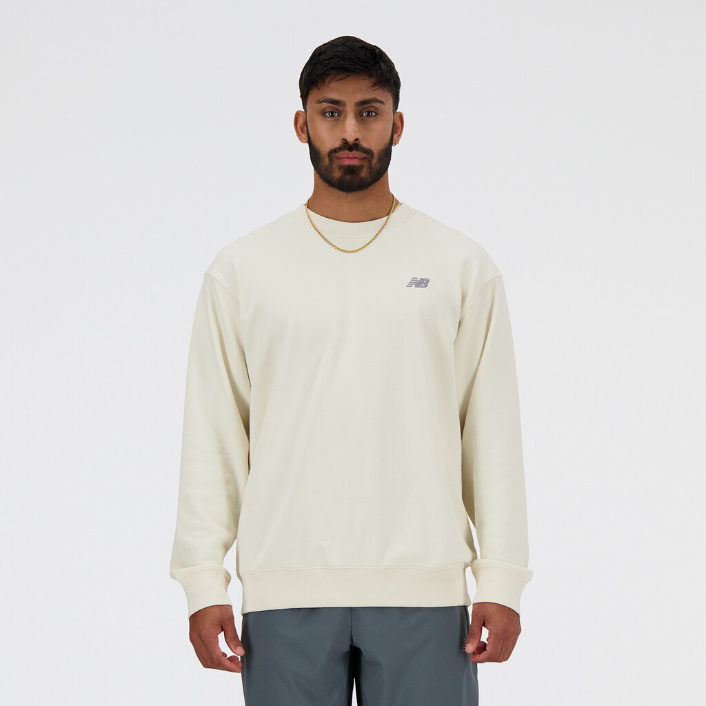 New Balance - Sport Essentials Small Logo French Terry Crew - linen