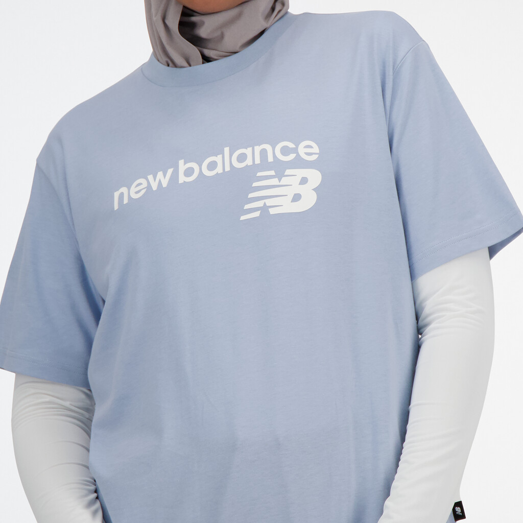 New Balance - W NB Sport Jersey Graphic Relaxed T-Shirt - light arctic grey