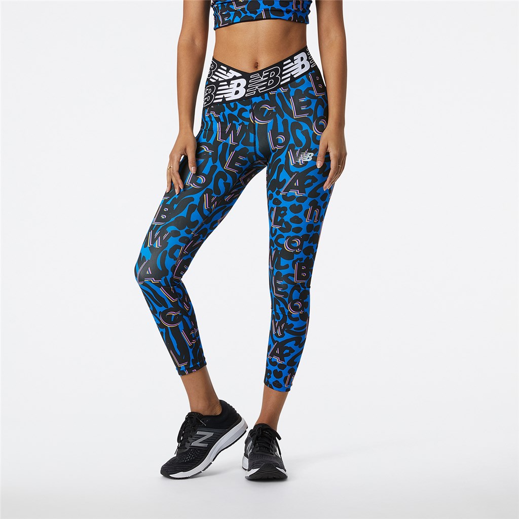 New Balance - W Relentless Crossover Printed High Rise 7/8 Tight - serene blue