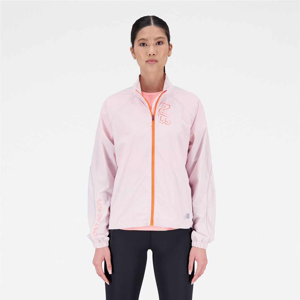 New Balance - W Printed Impact Run Light Pack Jacket - stone pink