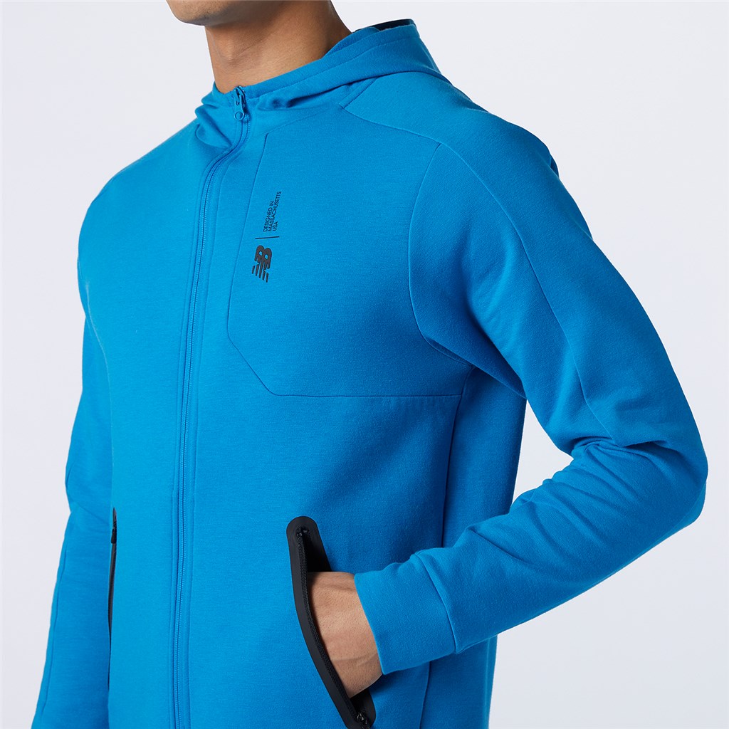 New Balance - Fortitech Fleece Full Zip - wave blue heather
