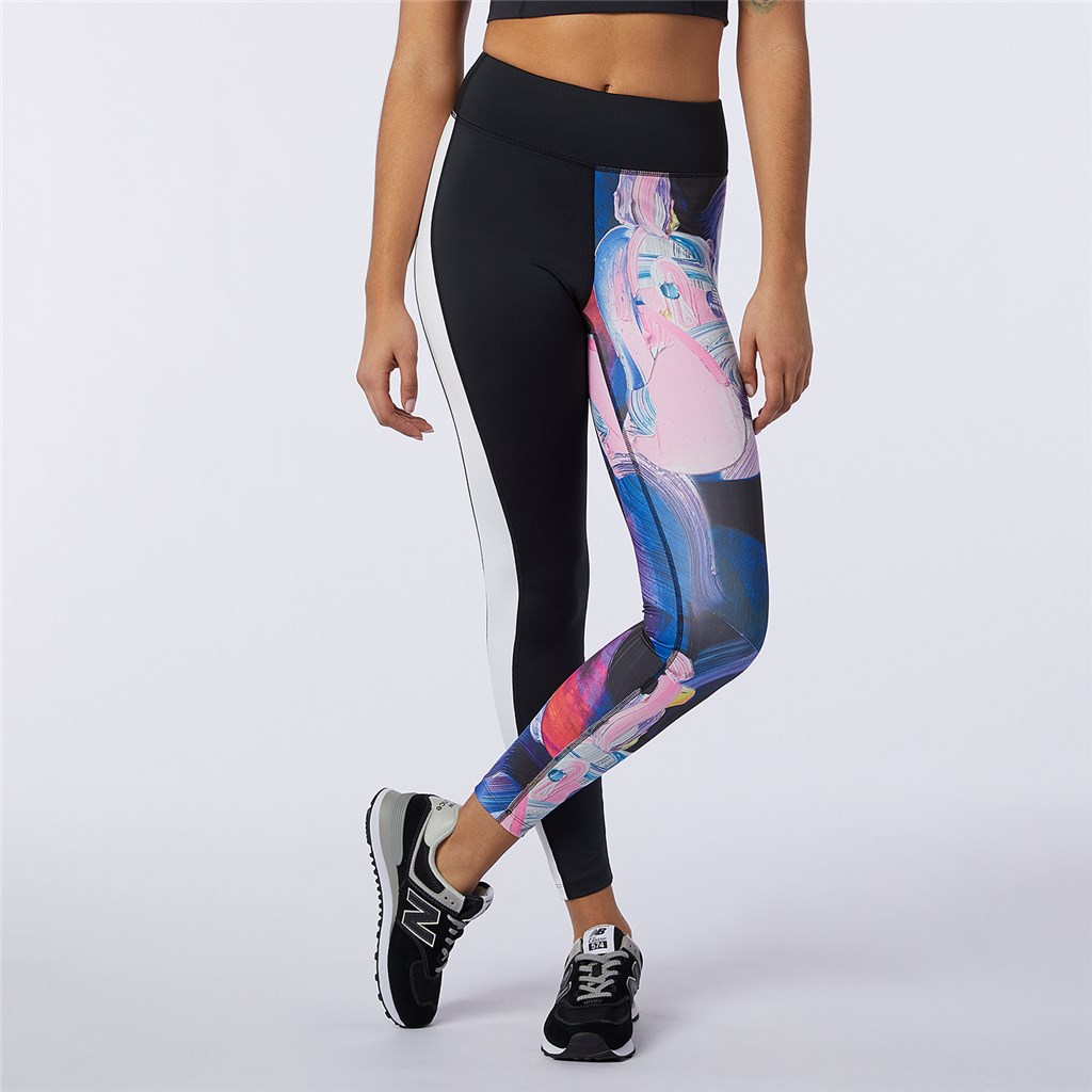 New Balance - W NB Athletics Erin Loree Legging - black/multi color print