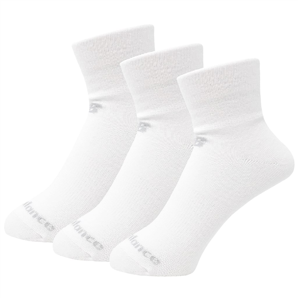 New Balance - NB PF Cotton Flat Knit Ankle Socks 3 Pair - white