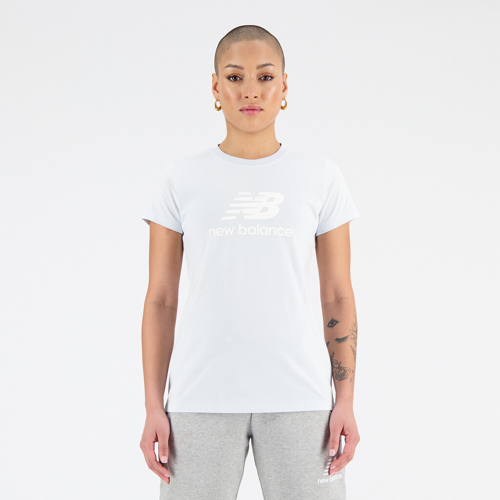 New Balance - W Essentials Stacked Logo T-Shirt - ice blue