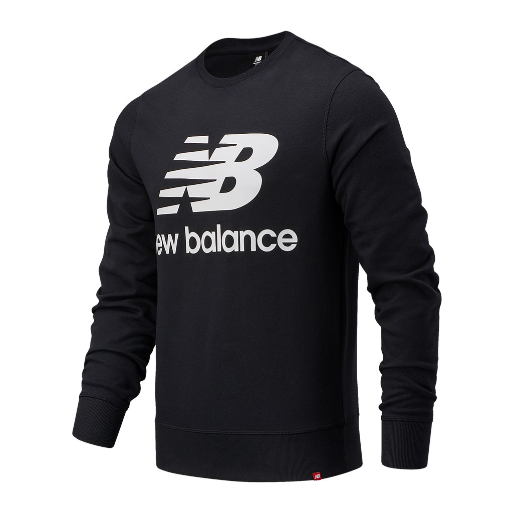 New Balance - Essentials Stacked Logo Crew - black