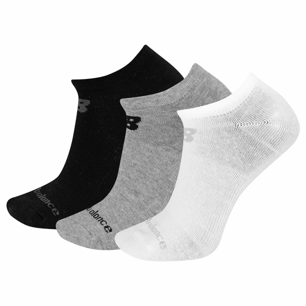 New Balance - NB PF Cotton Flat Knit No Show Socks 3 Pair - white multi