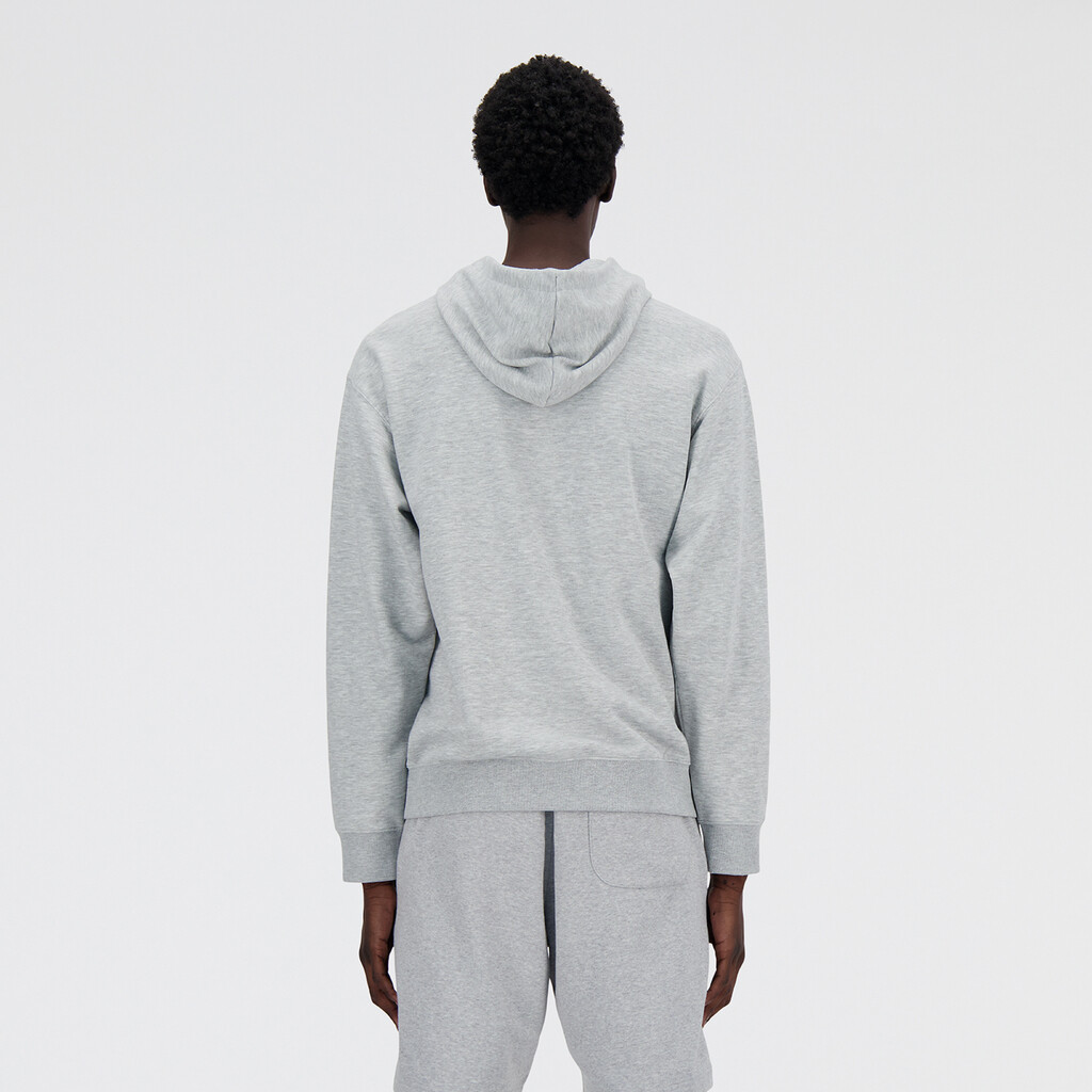 New Balance - Sport Essentials Stacked Logo French Terry Hoodie - athletic grey