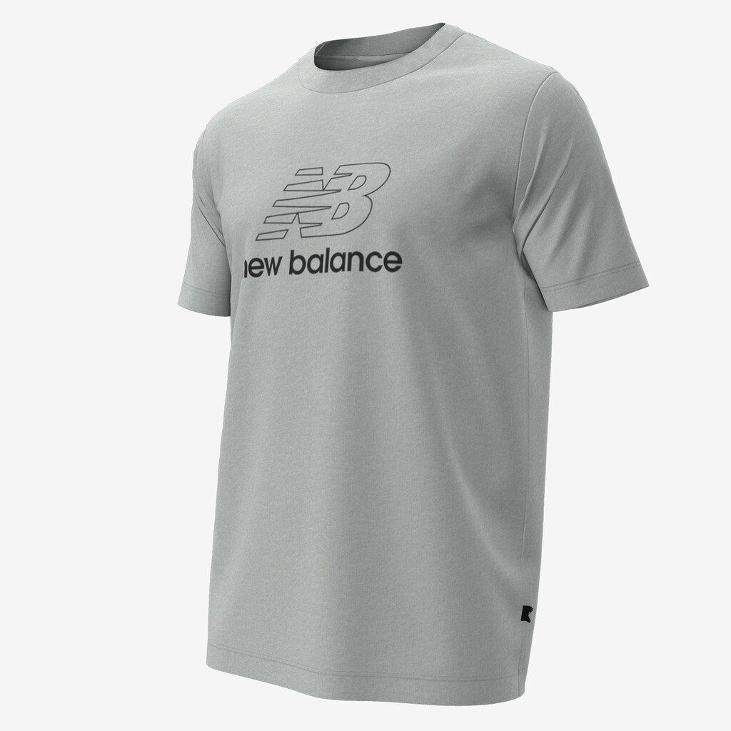 New Balance - Graphic V Flying NB Brand T-Shirt - athletic grey