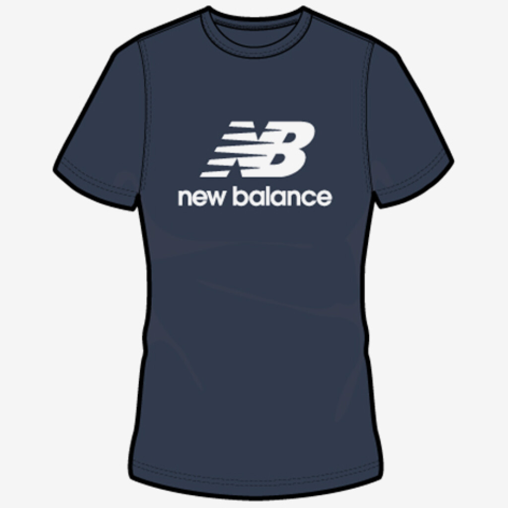 New Balance - W Essentials Stacked Logo T-Shirt - nb navy