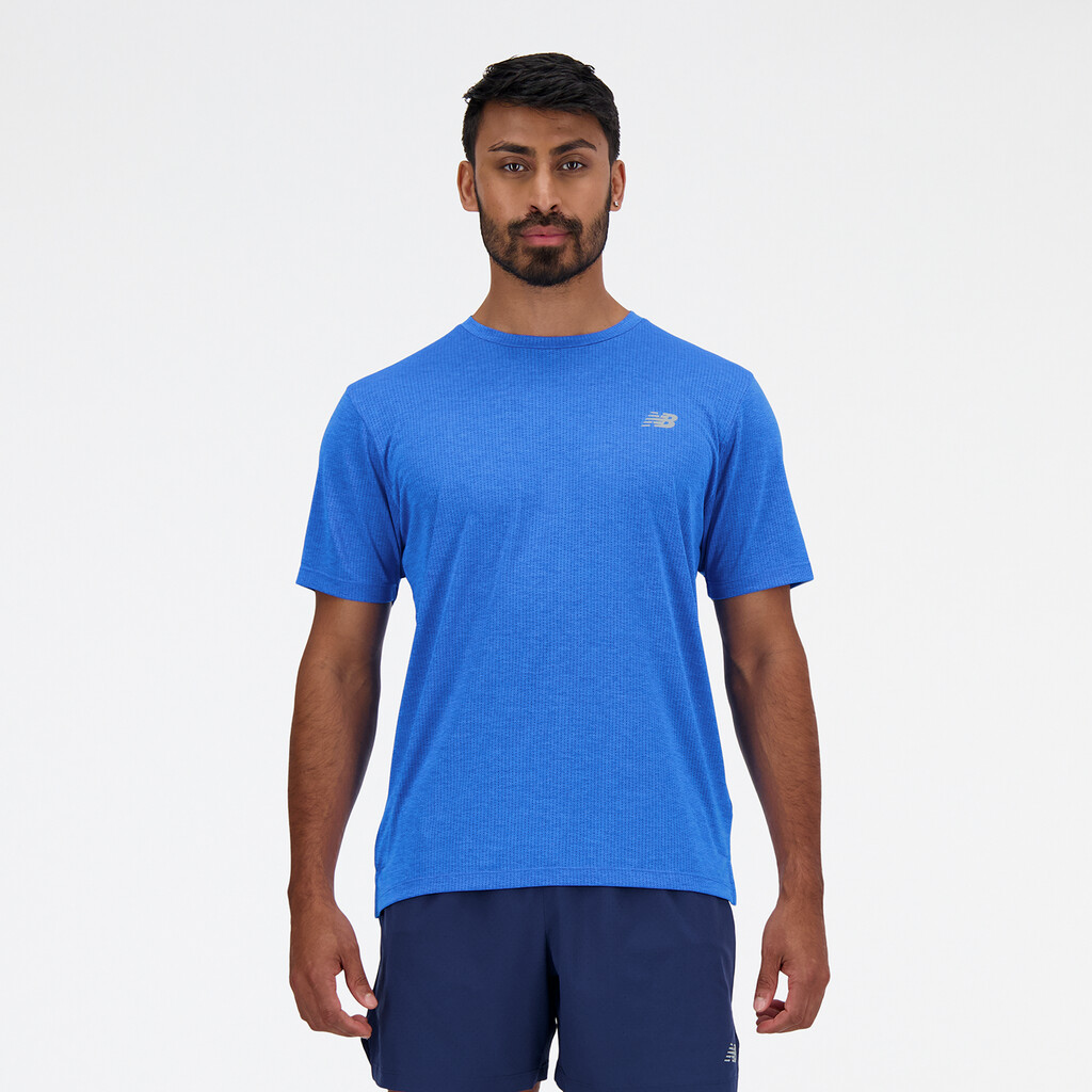New Balance - NB Athletics Run T-Shirt - blue oasis heather