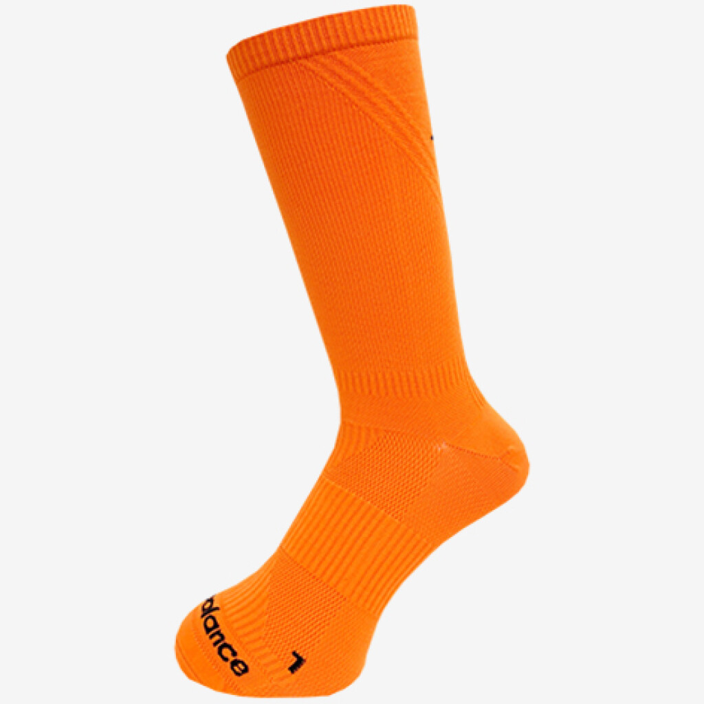 New Balance - Run Foundation Flat Knit Crew Sock 1 Pair - vibrant orange