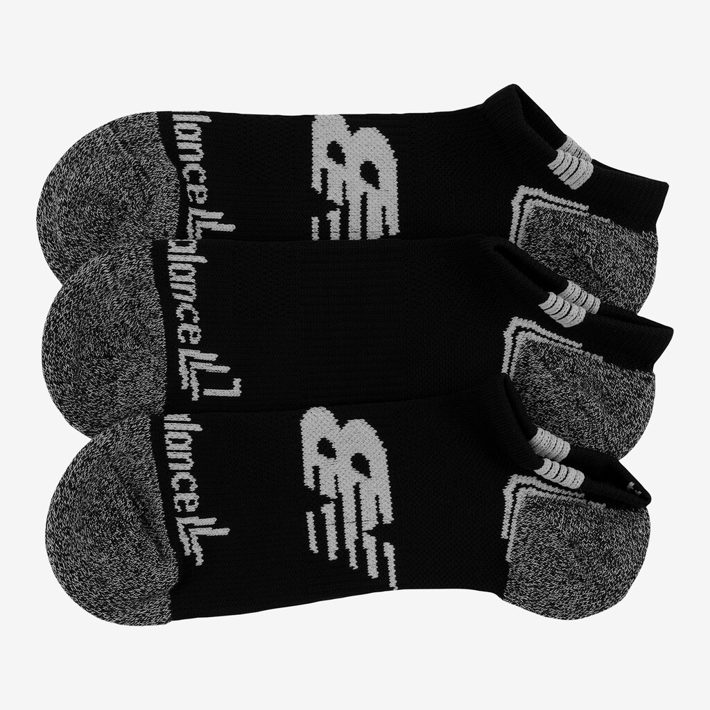 New Balance - NB No Show Run Sock 3 Pair - black/white