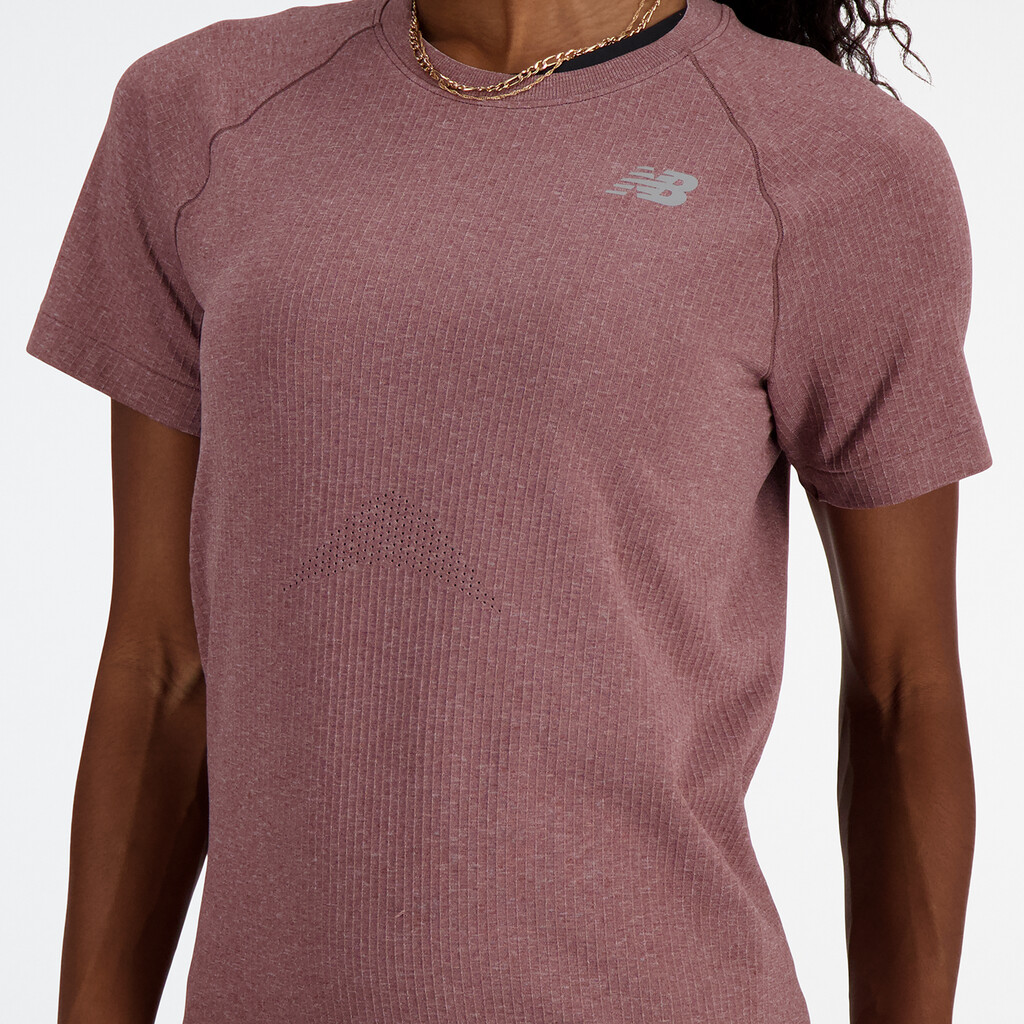 New Balance - W Seamless T-Shirt - licorice heather