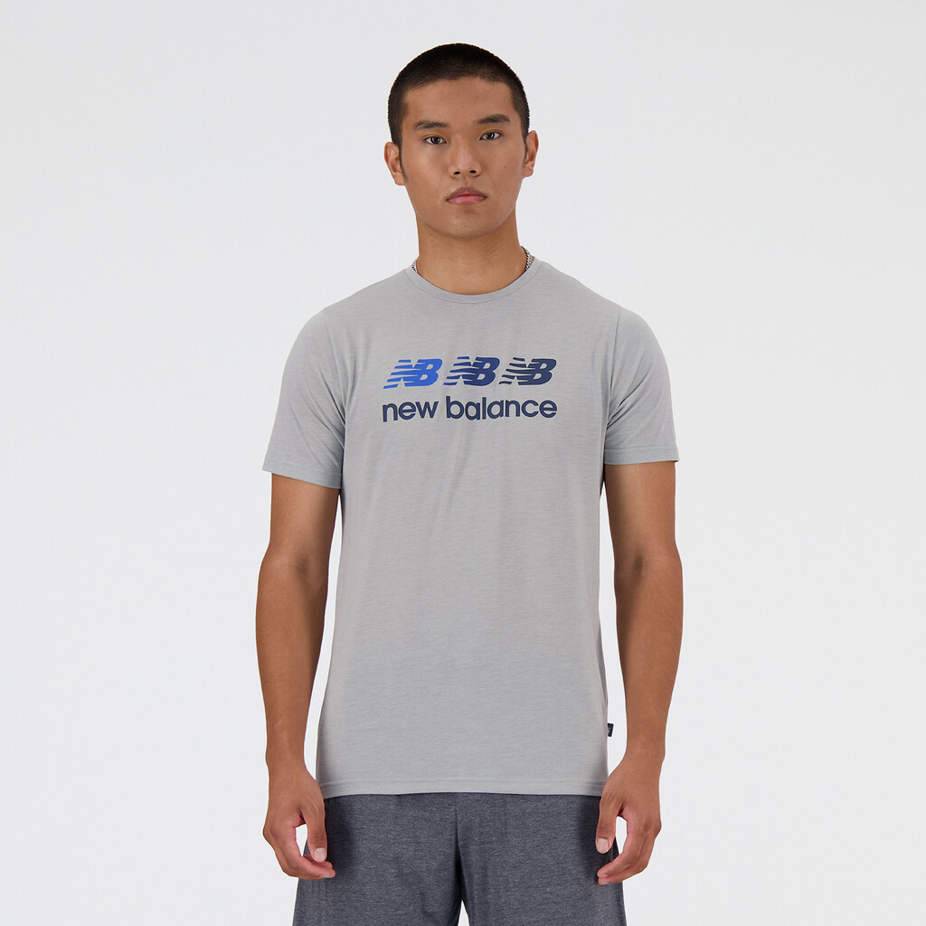 New Balance - New Balance Heathertech Graphic T-Shirt - athletic grey