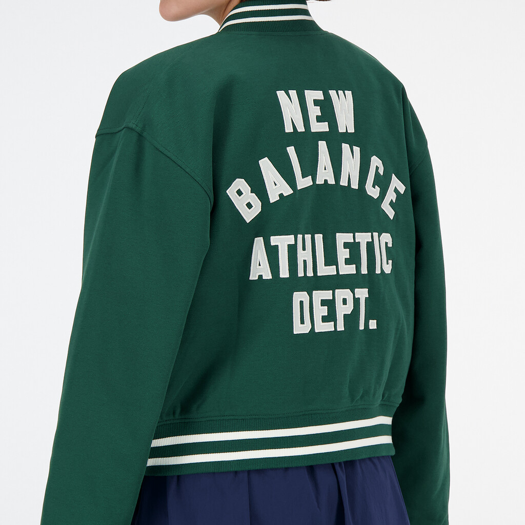 New Balance - W Sportswear's Greatest Hits Interlock Varsity Jkt - nightwatch green