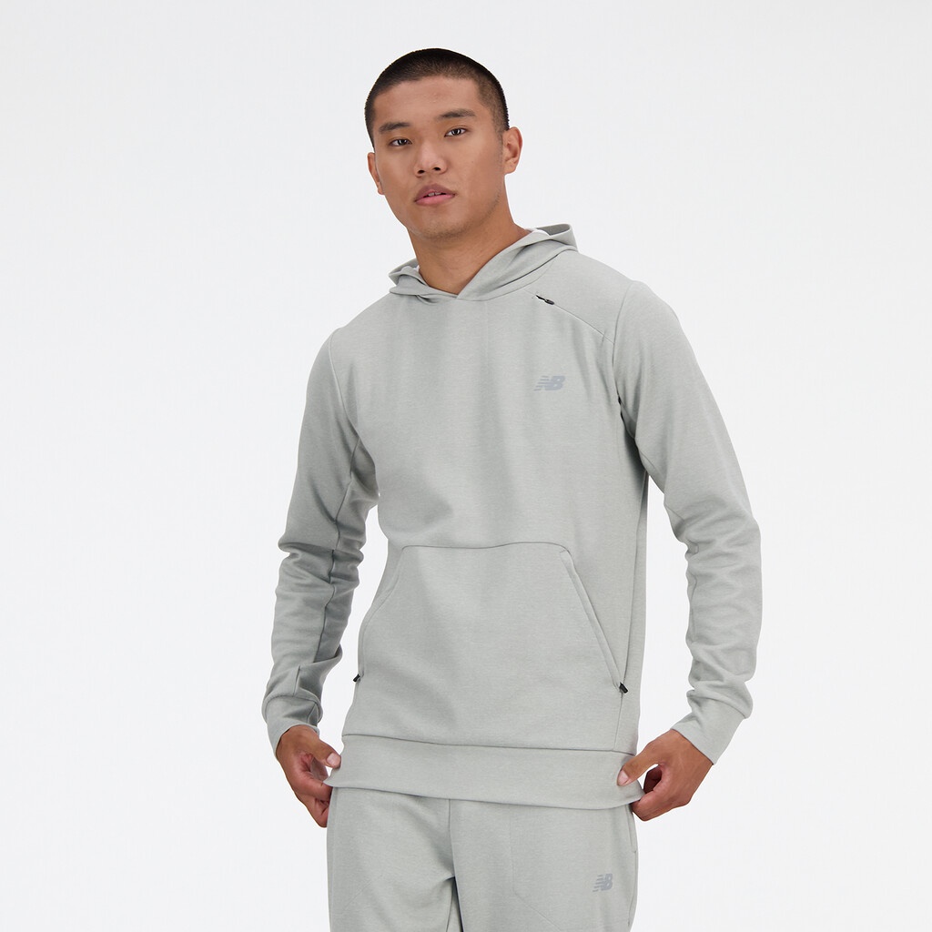 New Balance - Tech Knit Pull Over Hoodie - athletic grey