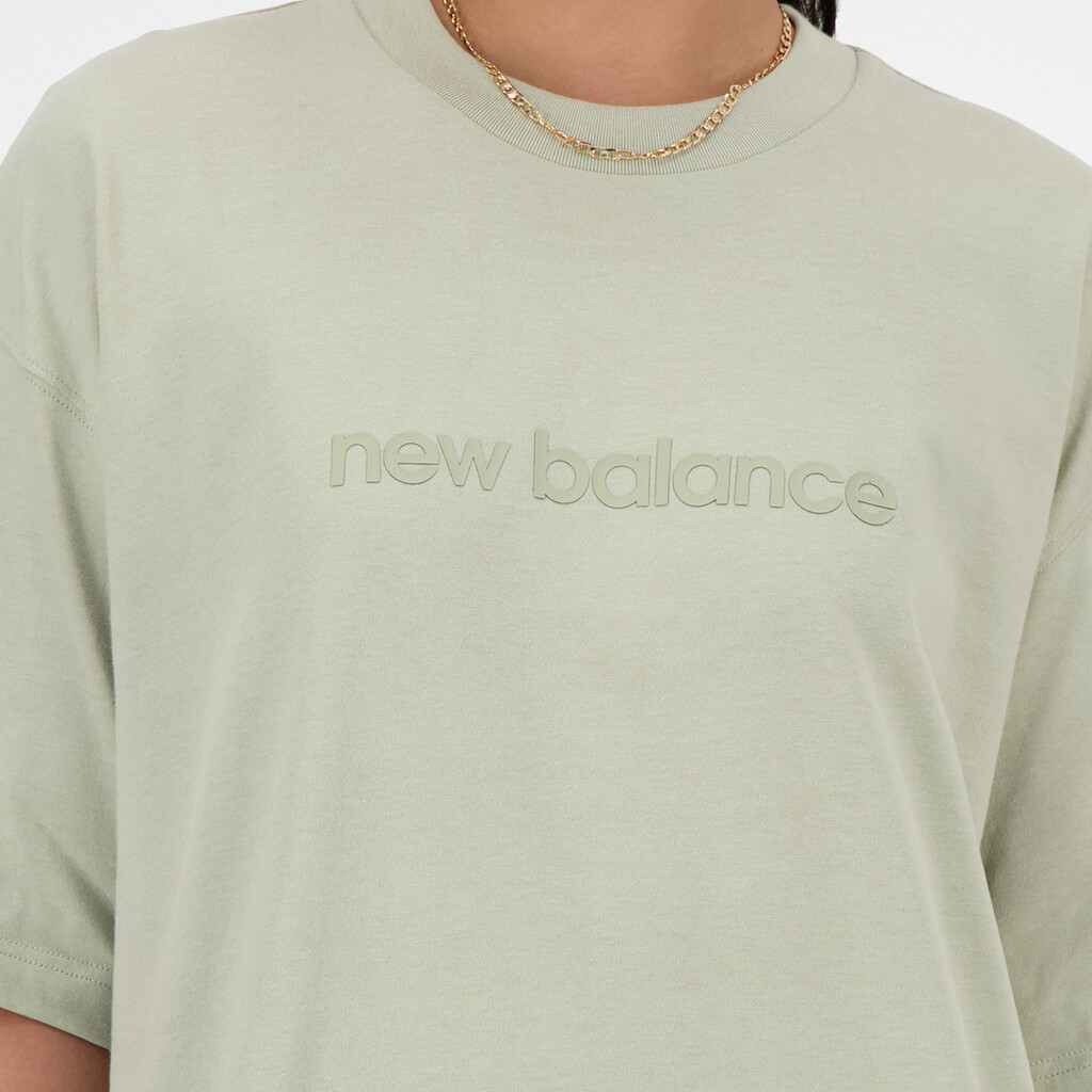 New Balance - W Hyper Density Jersey Oversized T-Shirt - olivine