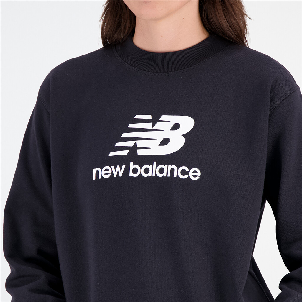 New Balance - W Essentials Stacked Logo Crew - black