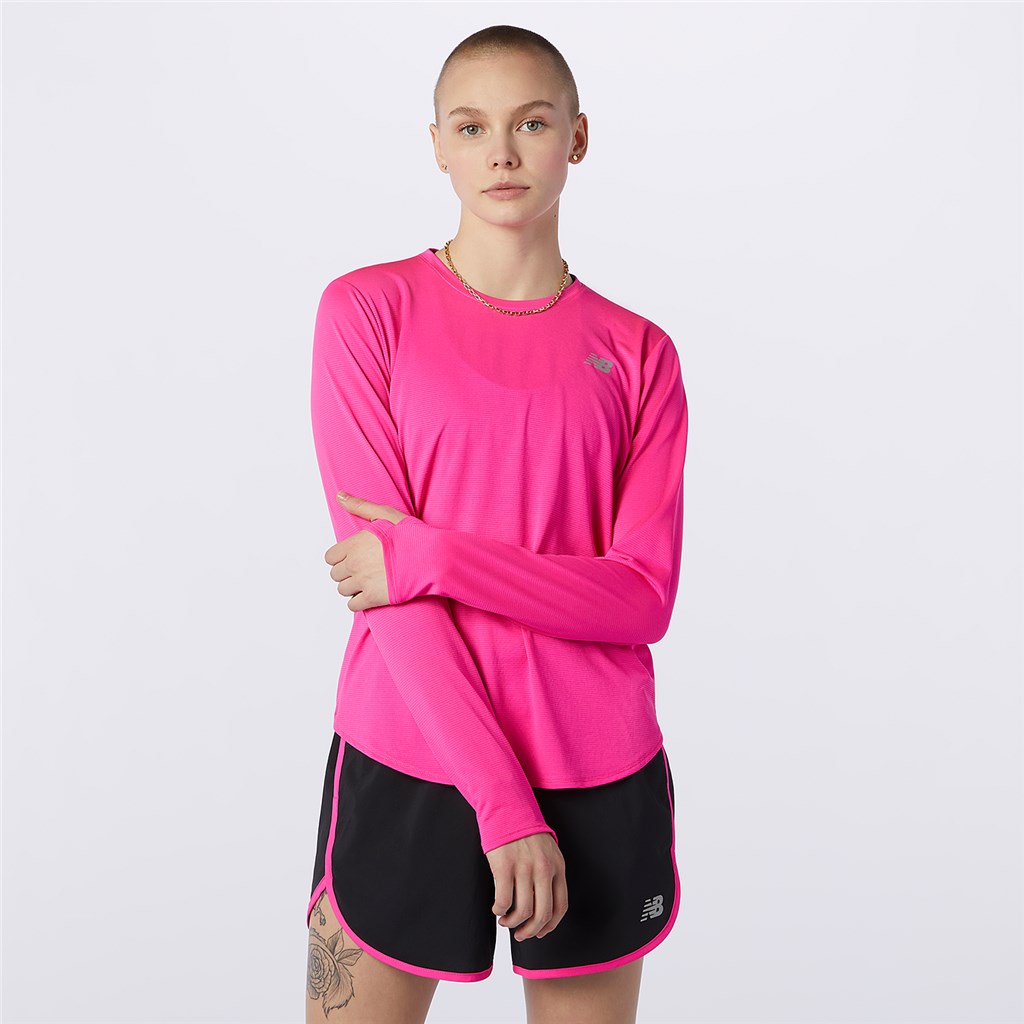 New Balance - W Accelerate Long Sleeve - pink glo