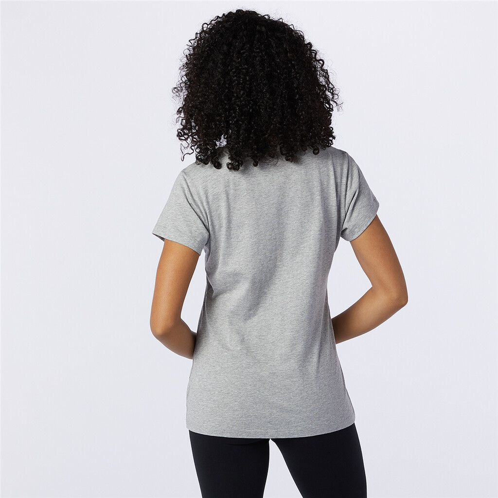 New Balance - W Essentials Stacked Logo Tee - athletic grey